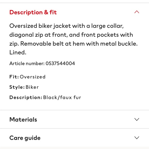 H&M oversized biker faux fur jacket - Picture 9 of 9